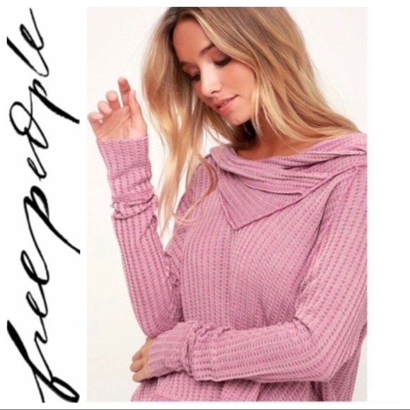 💕SALE💕 Free People We the Free Pink Wildcat Thermal Top - Picture 2 of 8